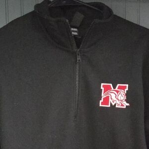 Black Quarter-Zip Pullover with Millsap Logo